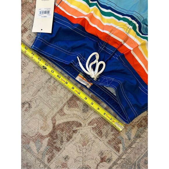 Ocean Pacific NWT Multicolor Swim Trunks Shorts in Blue Topaz, Sz Small, MP $50 - Picture 5 of 8